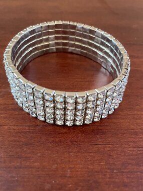 Stretchy 5 Row Rhinestone Bracelet